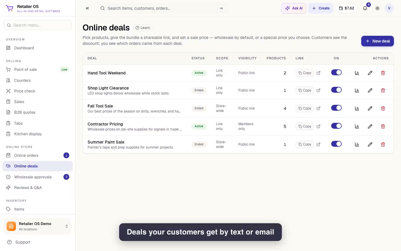Online deals