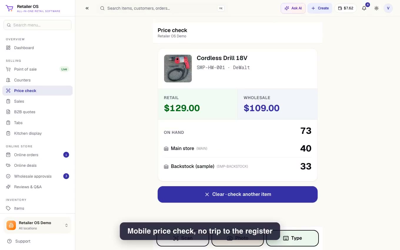 Mobile price check